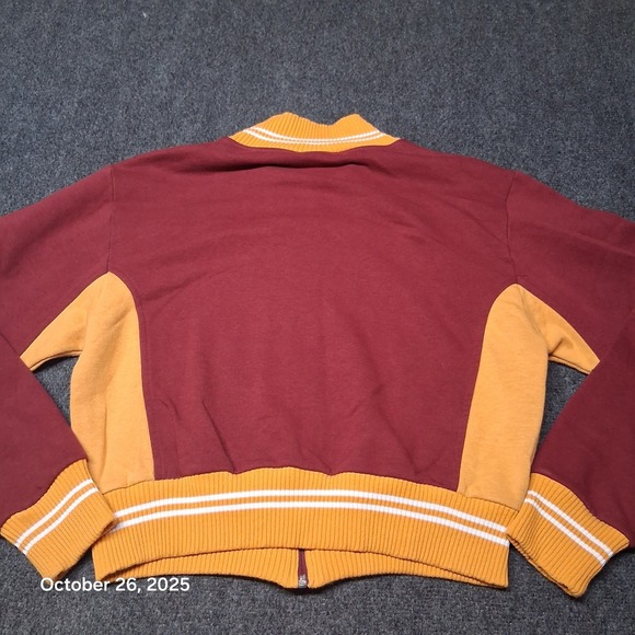 Fox Amsterdam Full Zip Sweatshirt Womens Size Large Red and Yellow - Picture 7 of 9